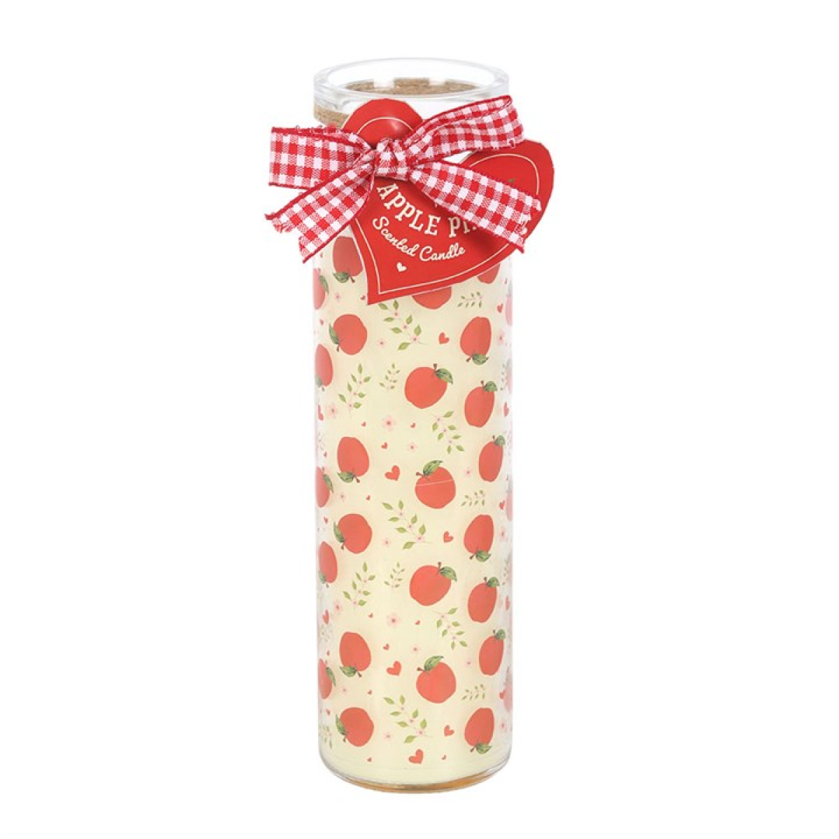 Apple Print Apple Pie Tube Candle 21cm