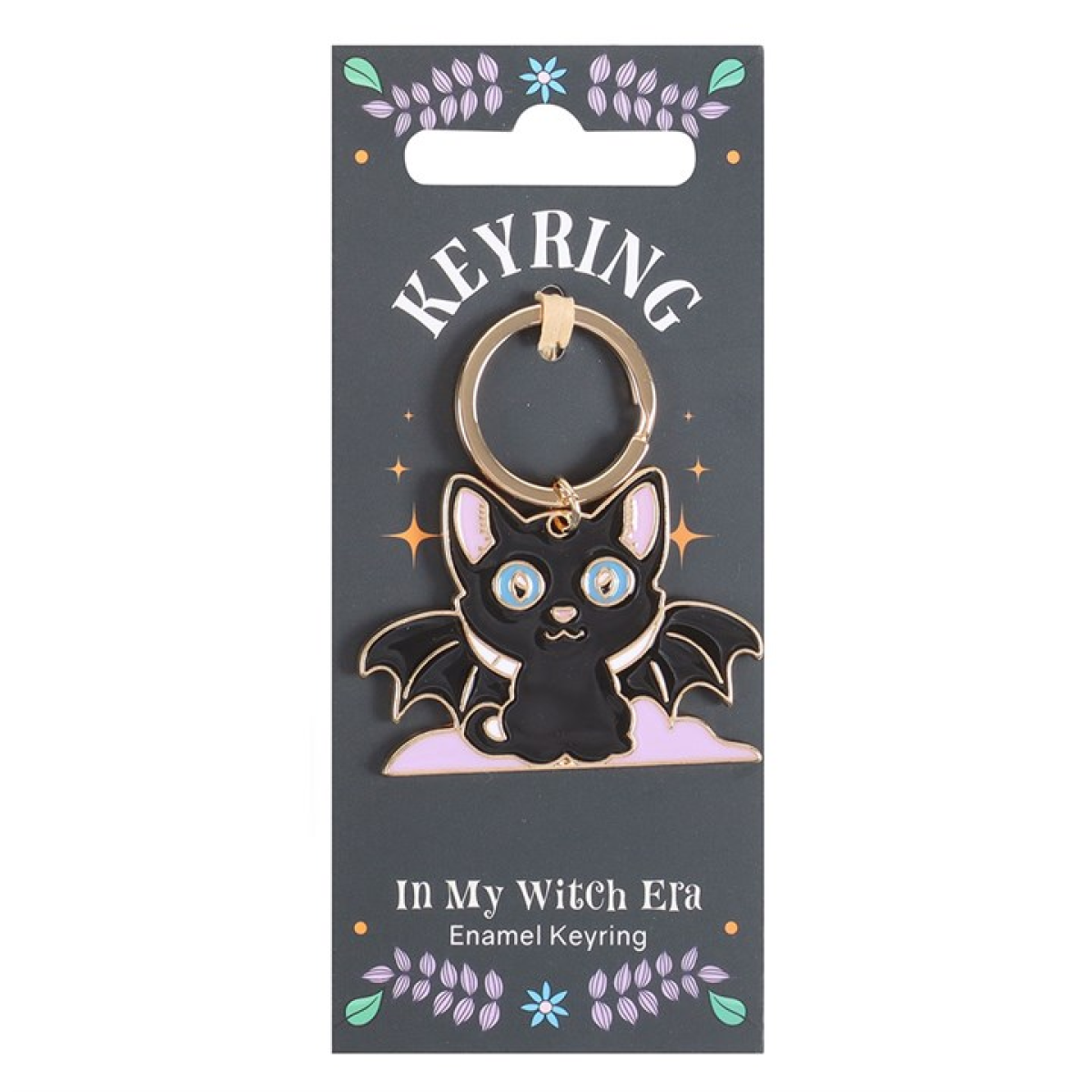 In My Witch Era Bat Cat Enamel Keyring