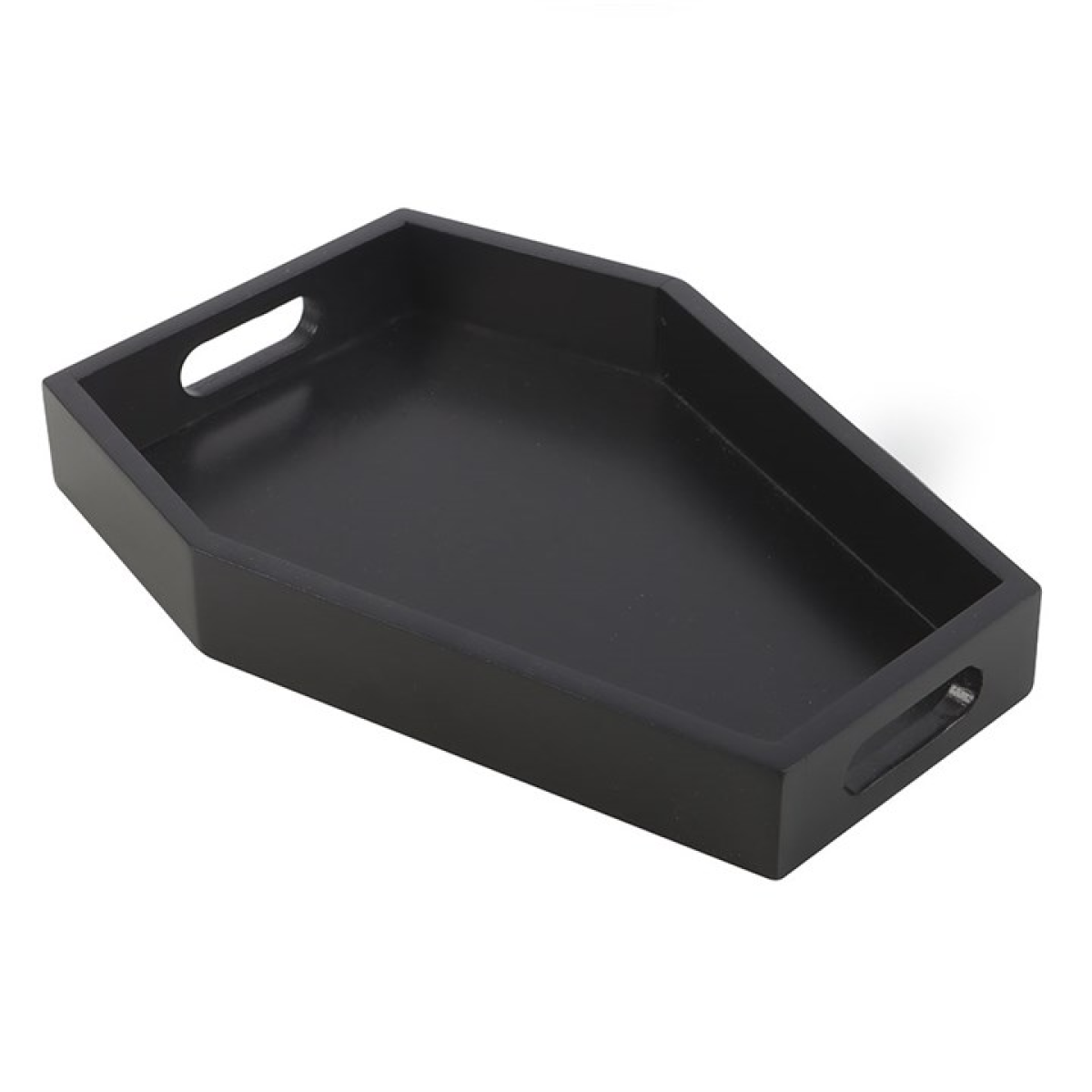 Plain Black Coffin Trinket Tray 24.5cm