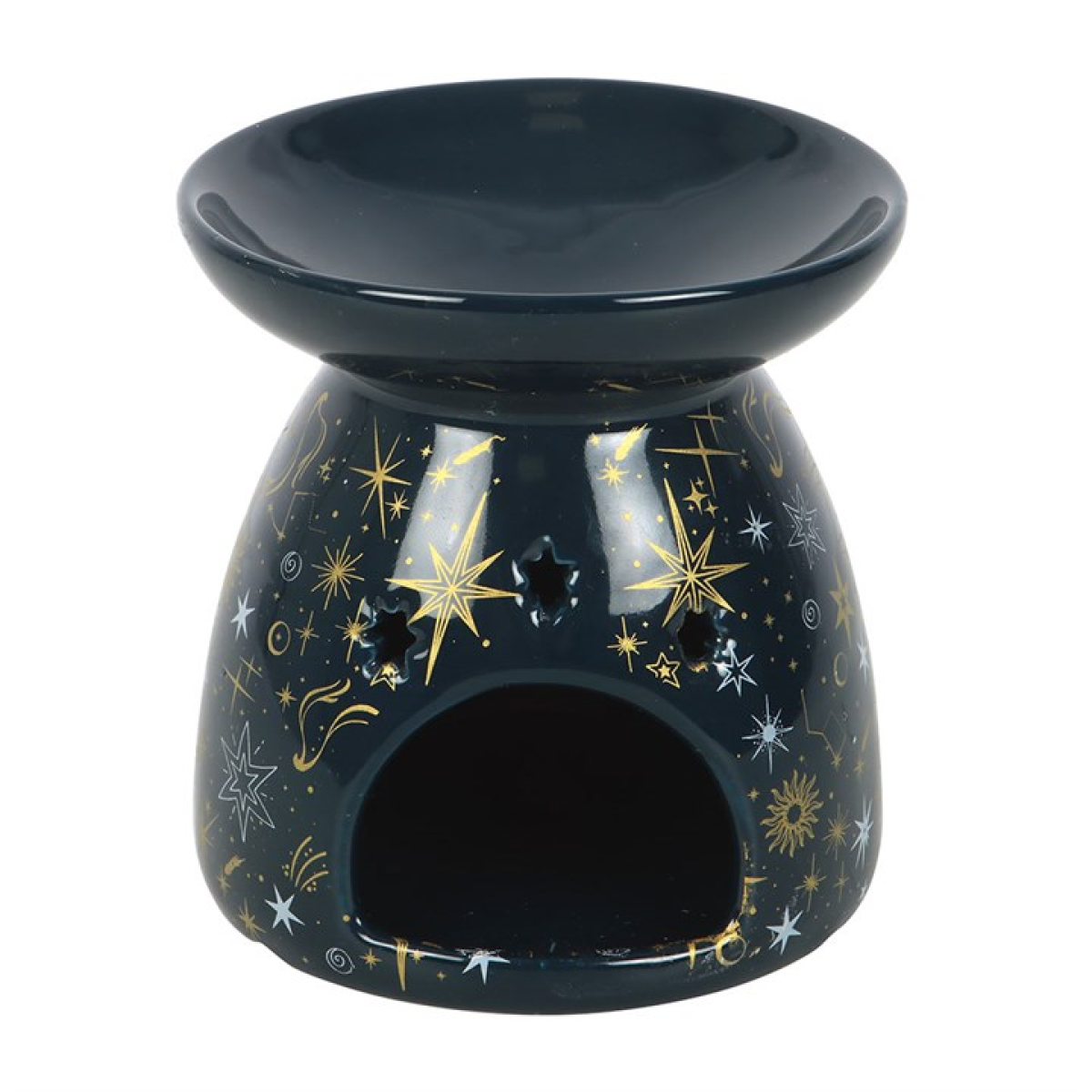 Blue Starry Night Oil Burner and Wax Warmer 10.5cm