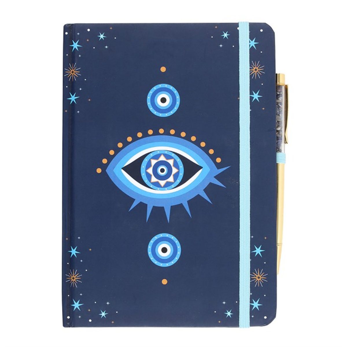 All Seeing Eye A5 Notebook with Crystal Chip Pen 21cm