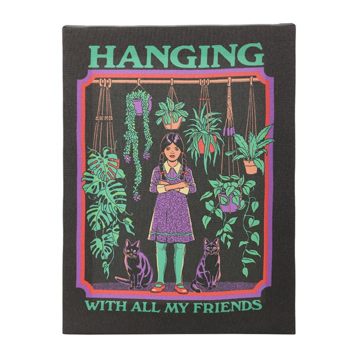 19x25cm Hanging With All My Friends Canvas Plaque by Steven Rhodes