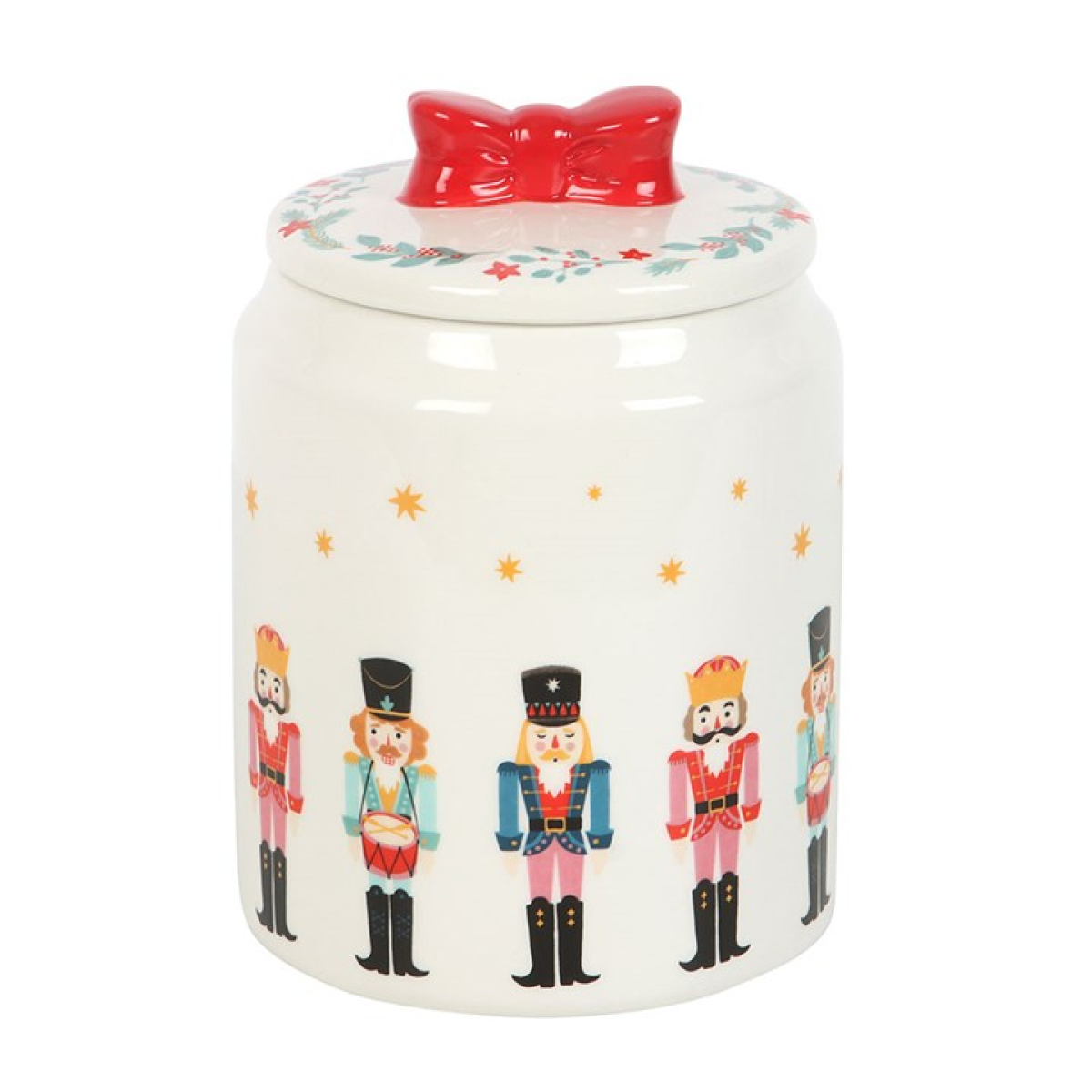 Nutcracker Storage Jar with Bow 15cm