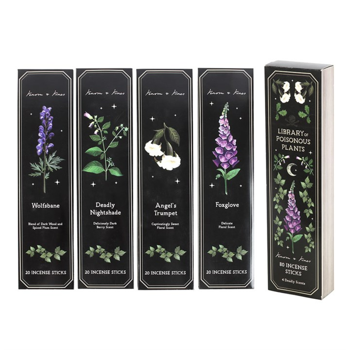 Set of 4 Poisonous Plants Incense Stick Packs