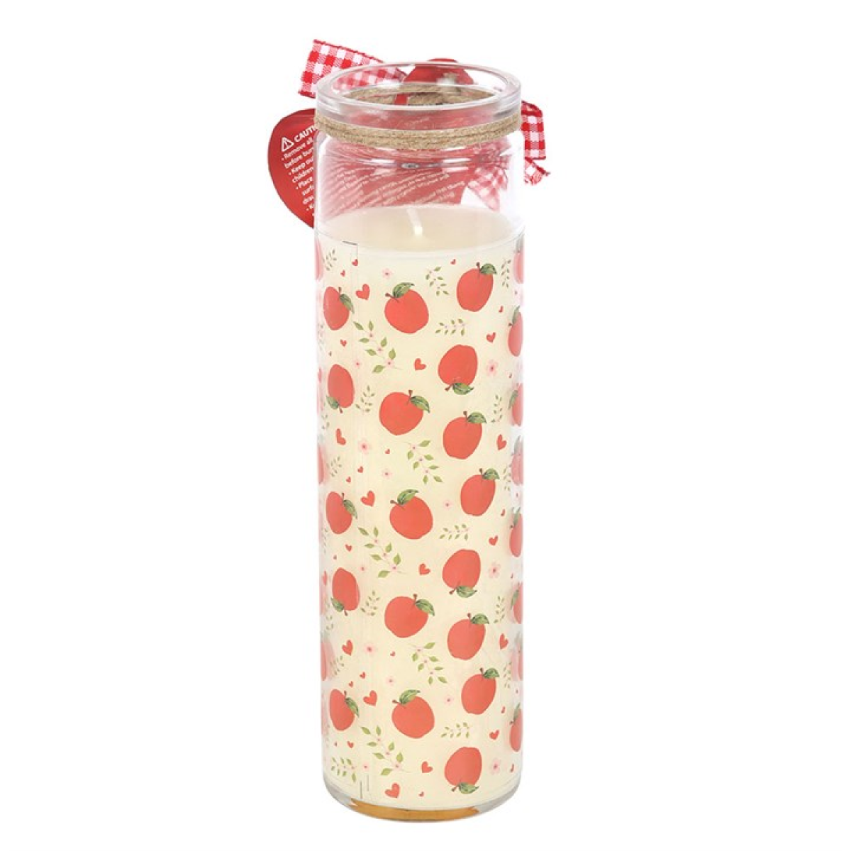 Apple Print Apple Pie Tube Candle 21cm