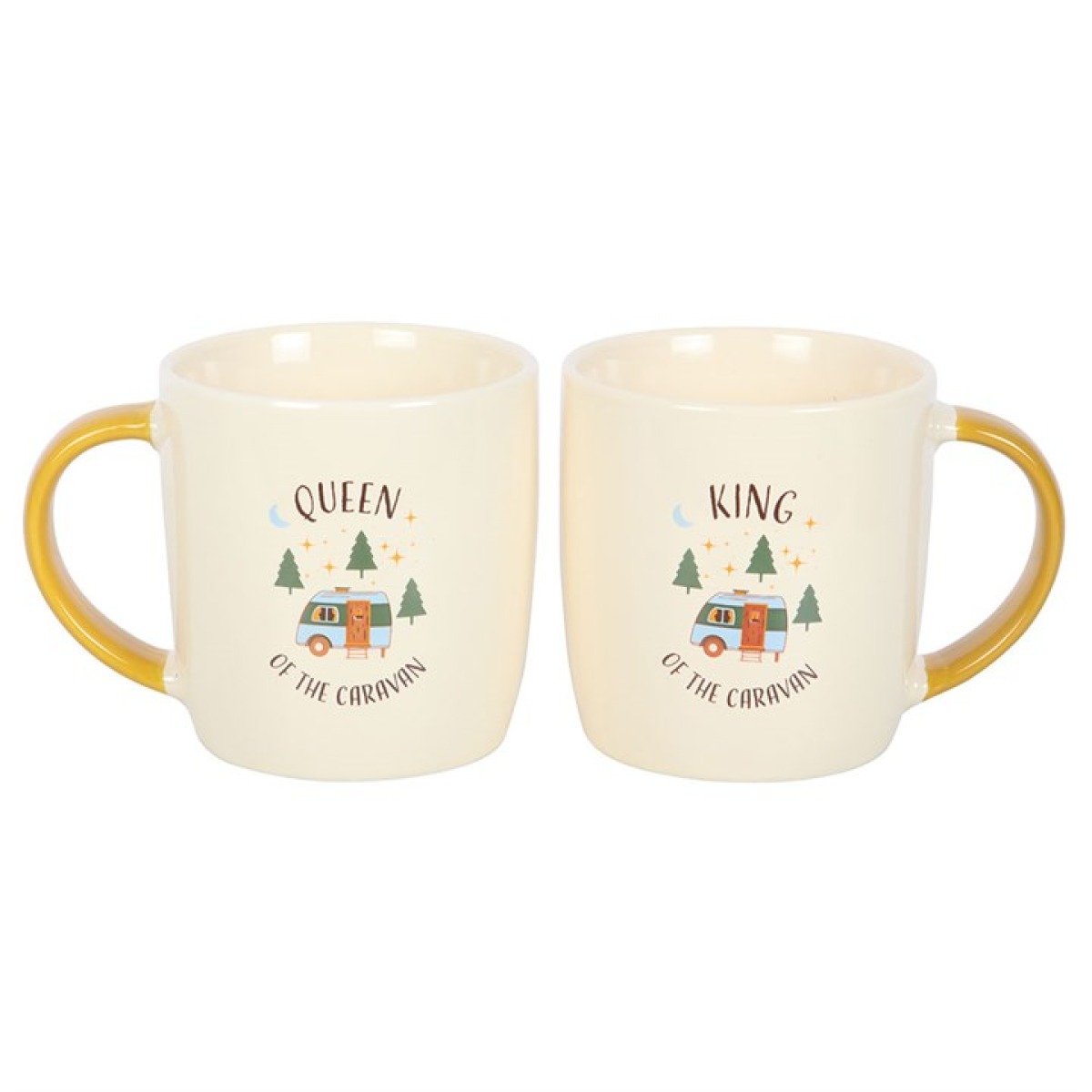 Camping King and Queen Couples Mug Set 12cm