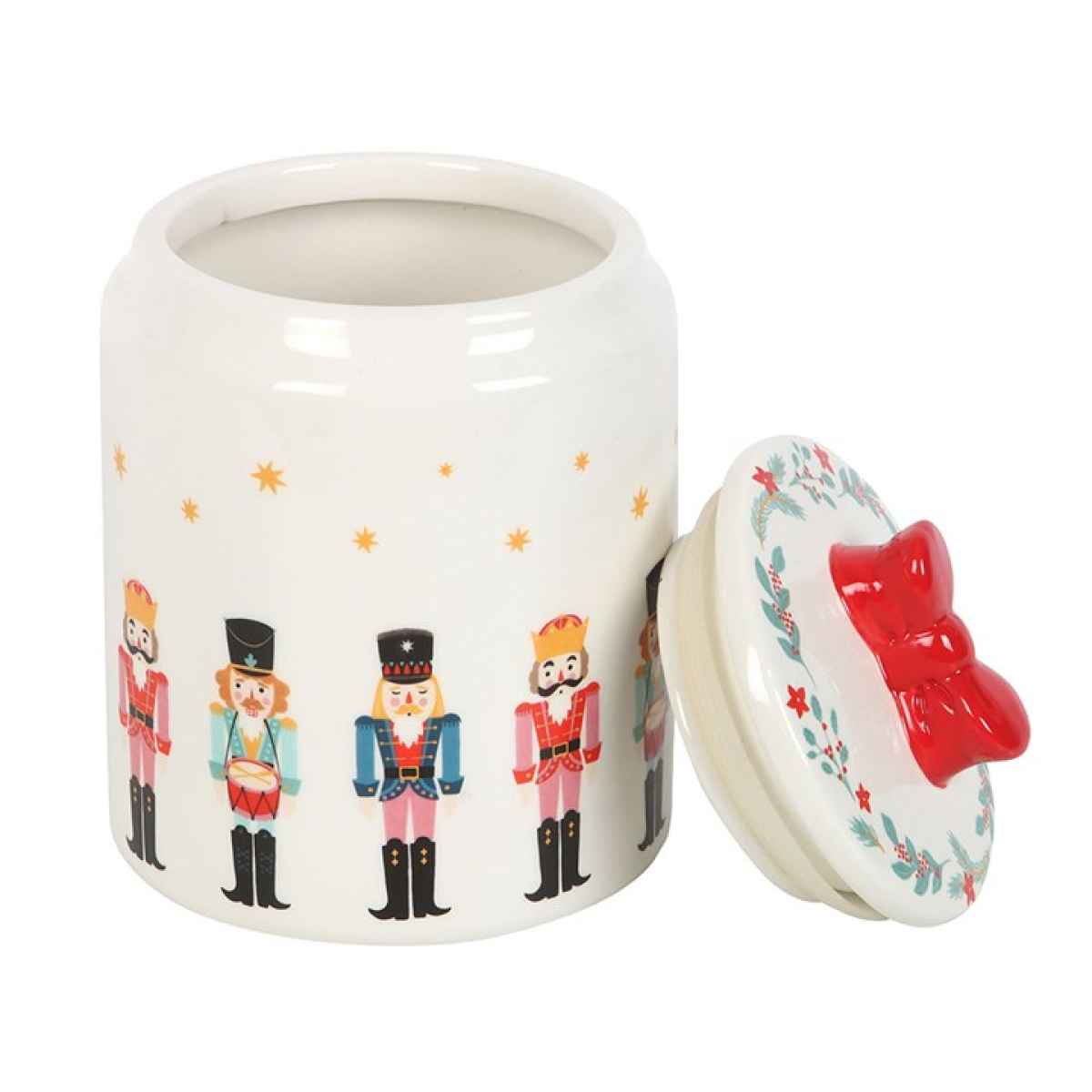 Nutcracker Storage Jar with Bow 15cm