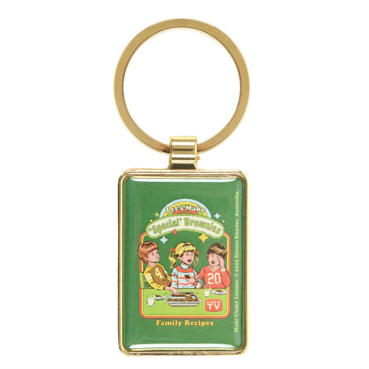 Let's Make Brownies Keyring by Steven Rhodes