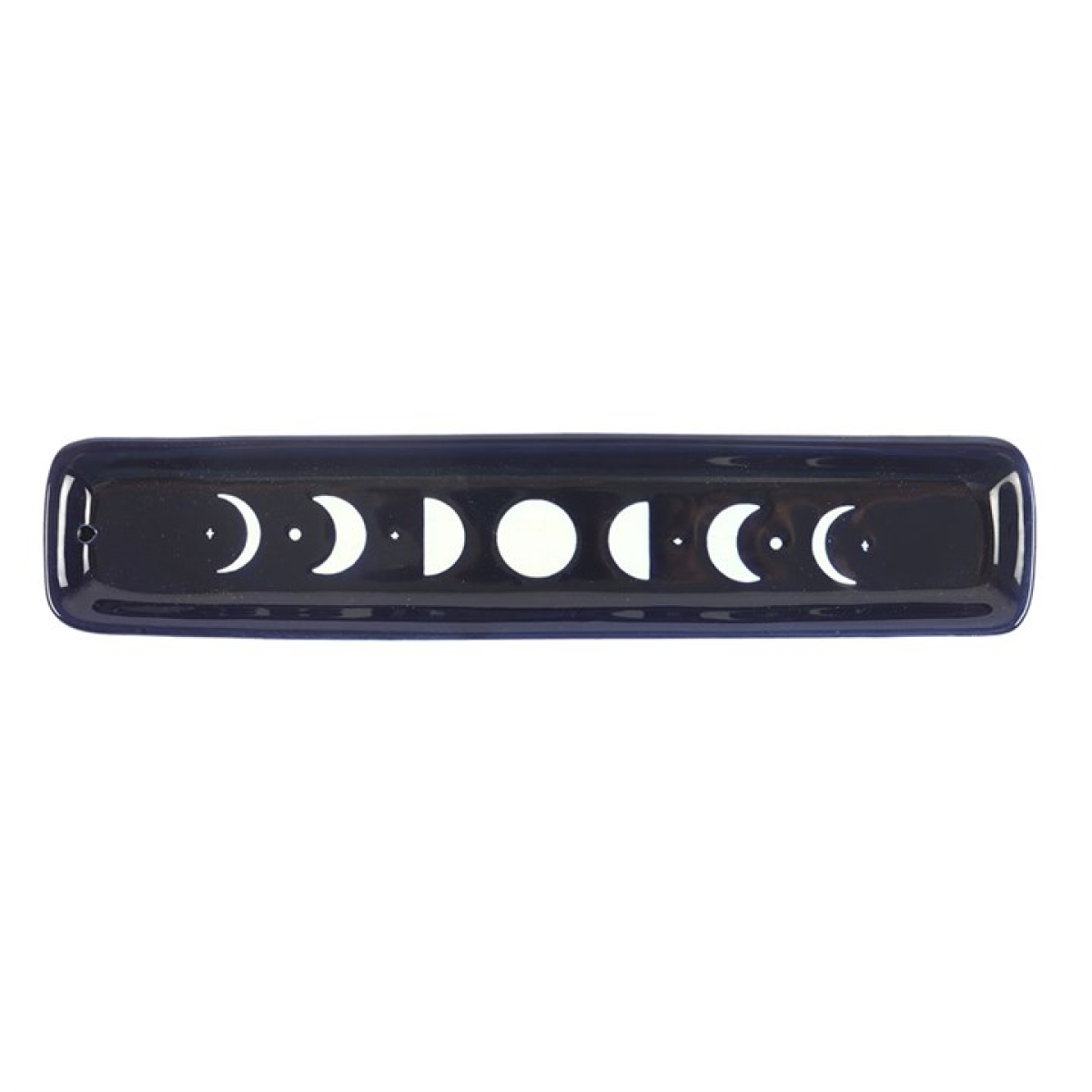 Blue Moon Phase Ceramic Incense Ash Catcher 25cm