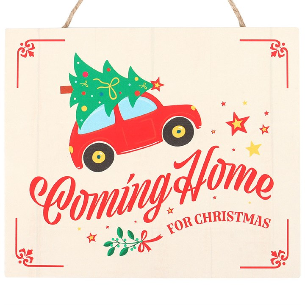 Coming Home for Christmas Hanging Sign 20cm