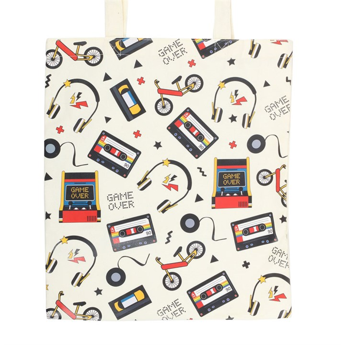 Retro 80s Print Polycotton Tote Bag 67cm