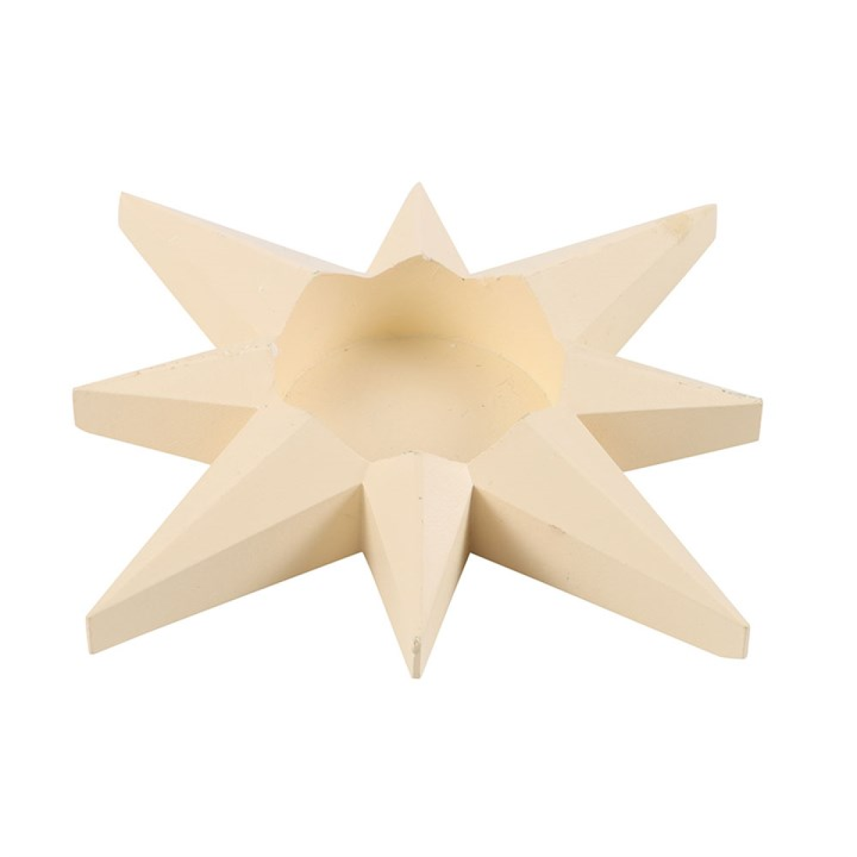 Cream Star Tealight Candle Holder 12.5cm