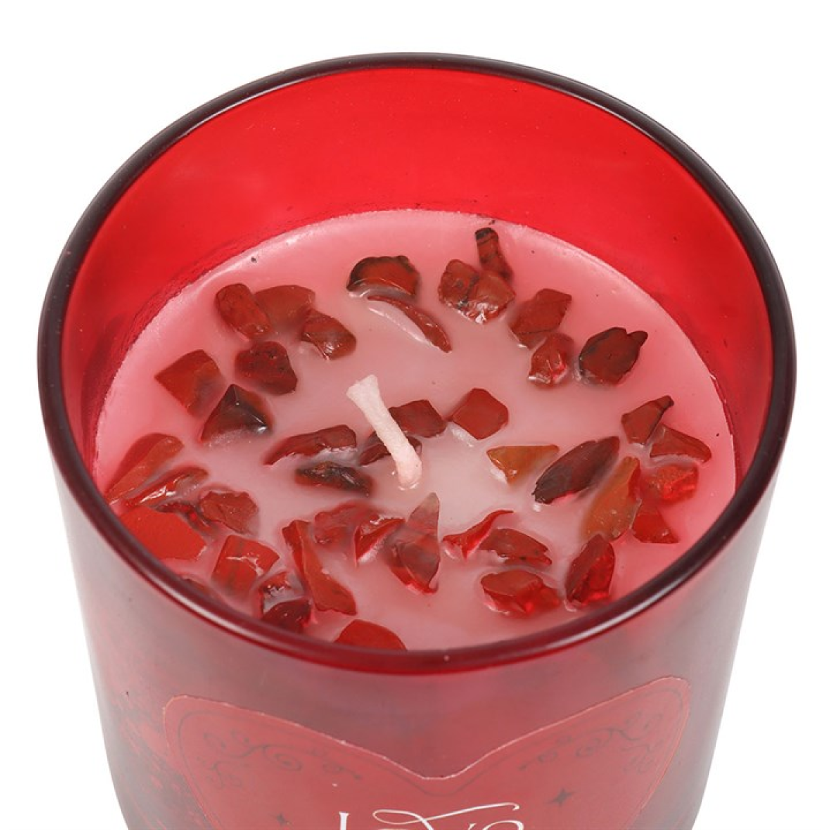 Love Potion Raspberry Crystal Chip Candle 9cm