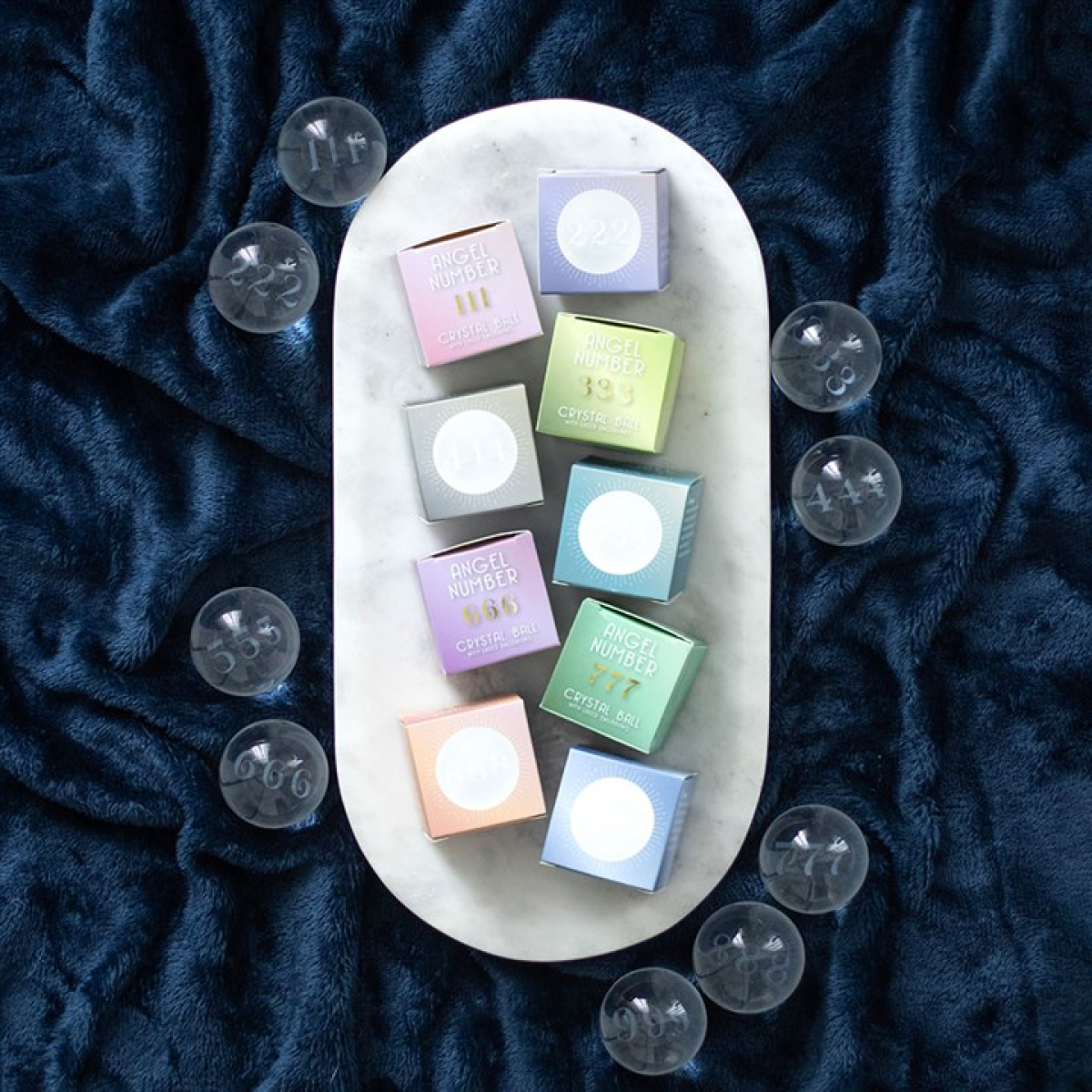 555 Angel Number Crystal Ball 4cm