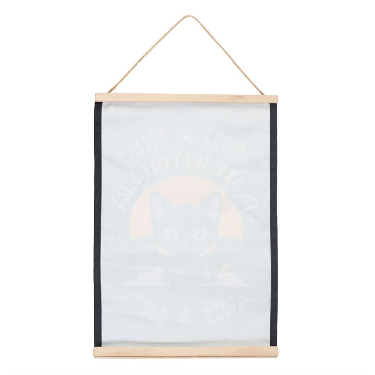 In My Witch Era Bat Cat Fabric Wall Hanging