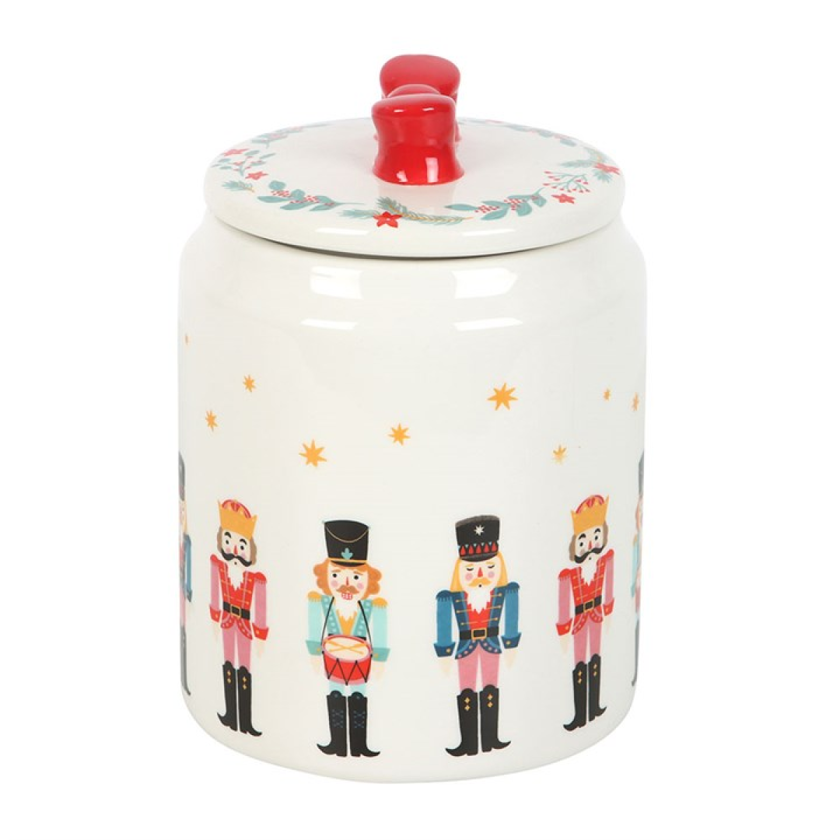 Nutcracker Storage Jar with Bow 15cm