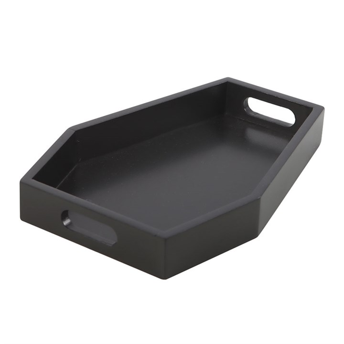 Plain Black Coffin Trinket Tray 24.5cm
