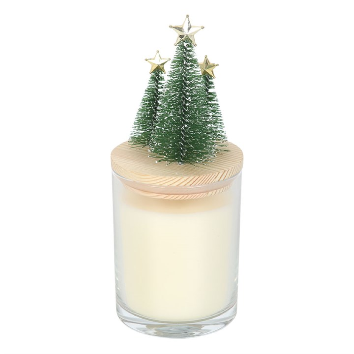 Bah Humbug Orange & Clove Glass Candle with Tree 8cm
