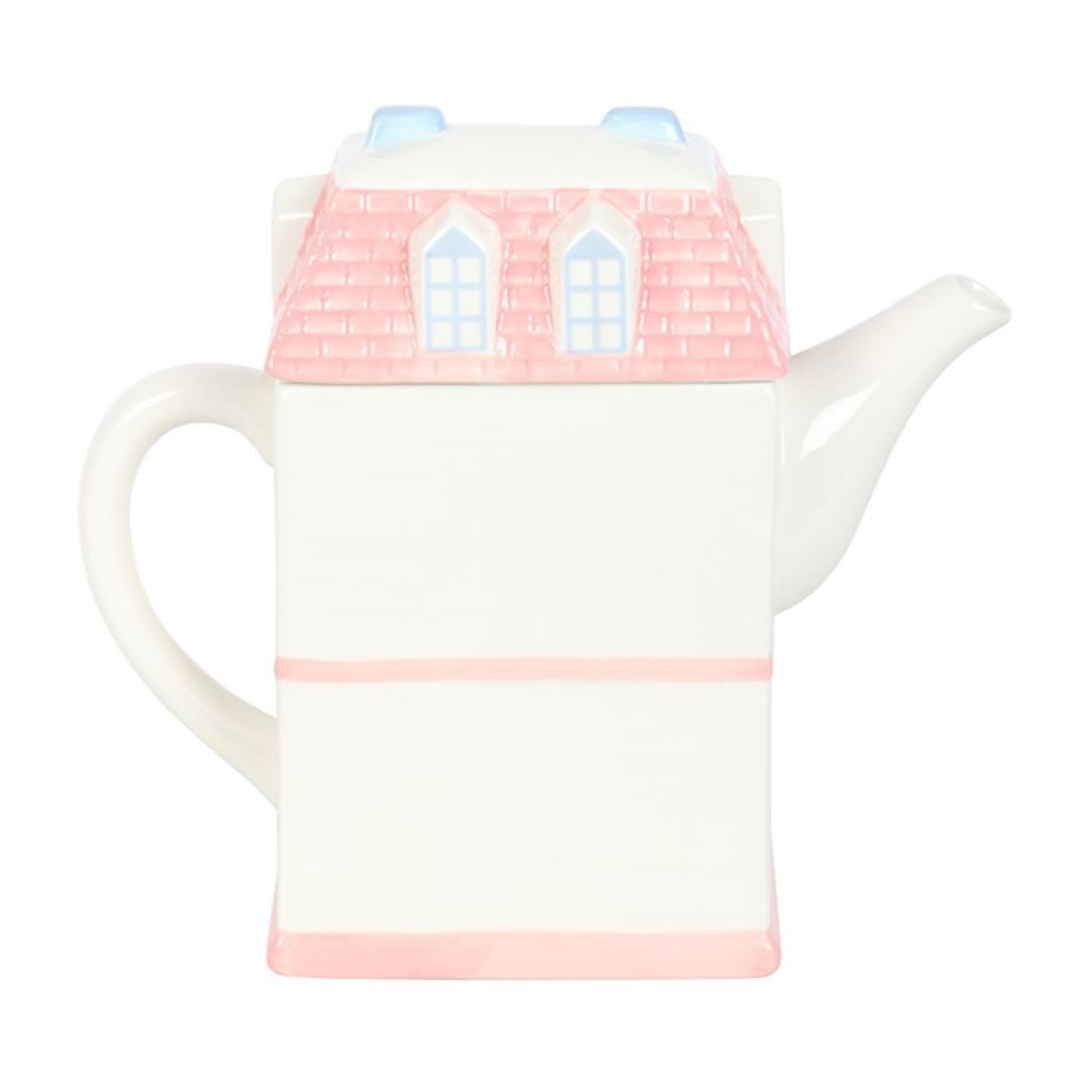 Pastel House Shaped Teapot 22cm