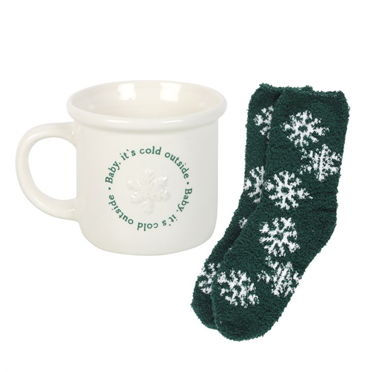 Baby It's Cold Outside Mug and Socks Set 9cm