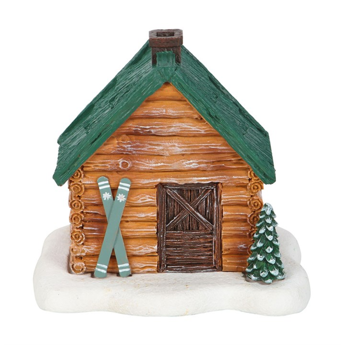 Cabin Ski Chalet Incense Cone Holder 9.5cm