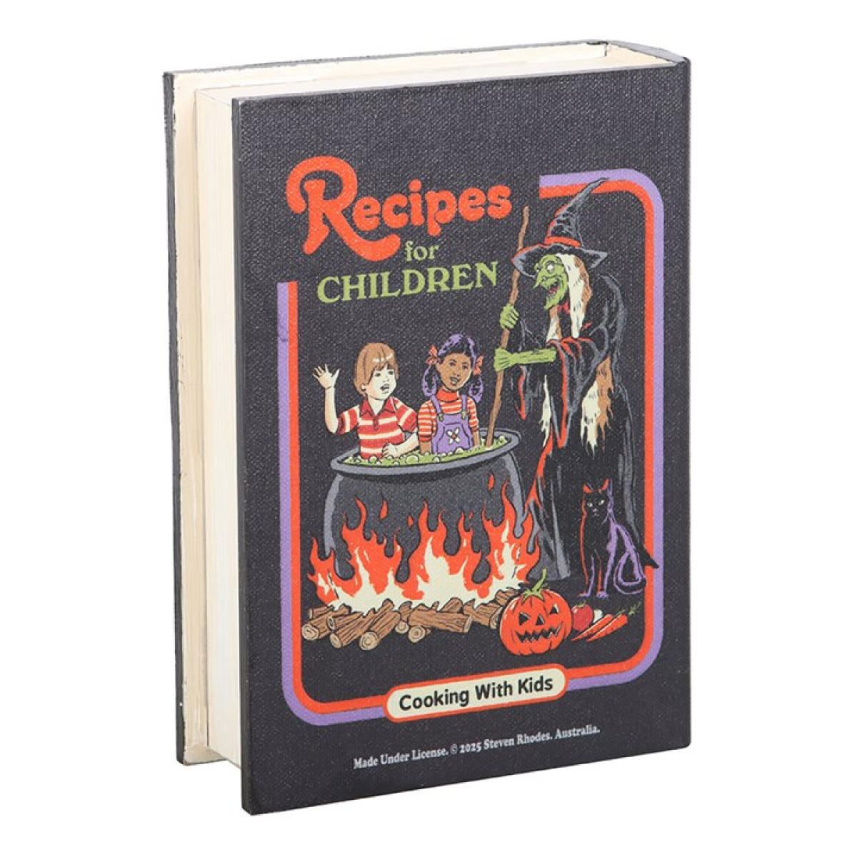 Recipes for Children Book Shaped Storage Box by Steven Rhodes 21cm