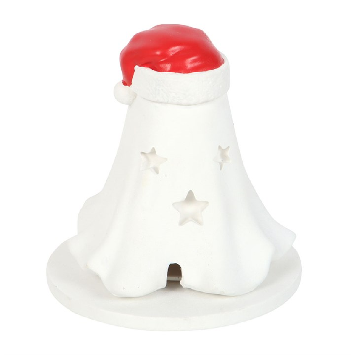 Ghost with Santa Hat Incense Cone Holder 10.5cm