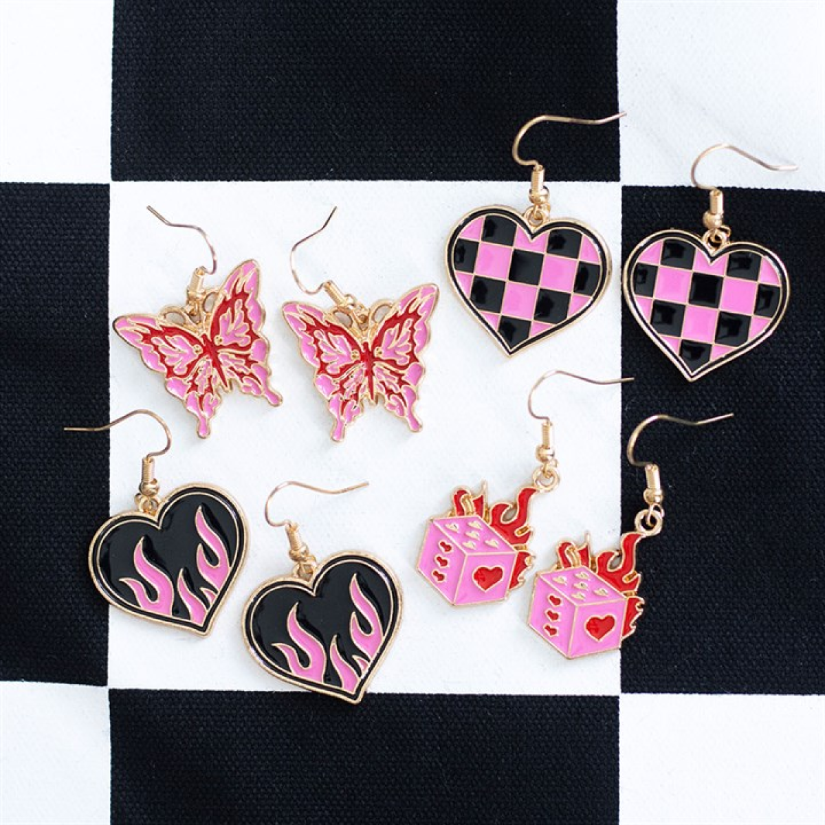 Flaming Butterfly Earrings