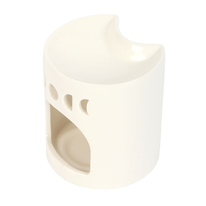White Crescent Moon Oil Burner