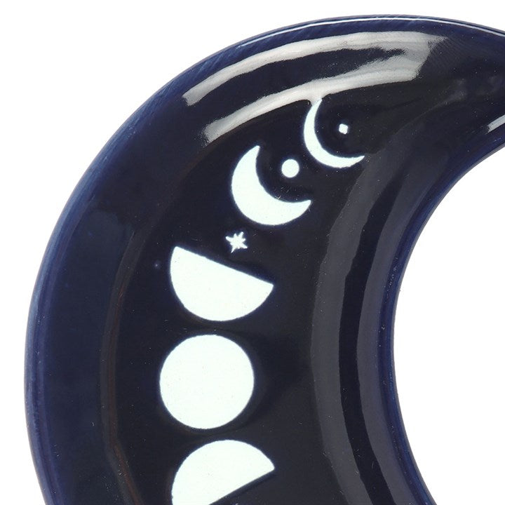 Blue Moon Phase Crescent Moon Trinket Dish 12.5cm