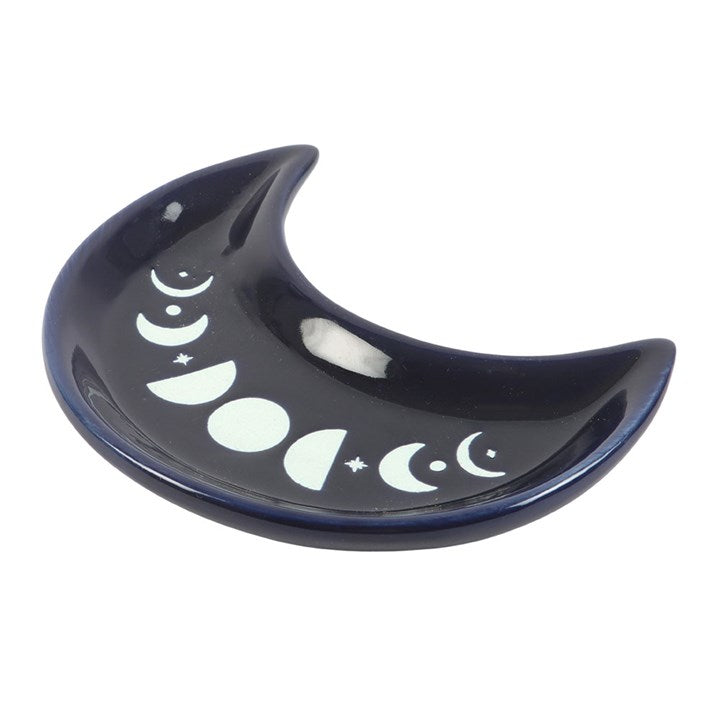 Blue Moon Phase Crescent Moon Trinket Dish 12.5cm