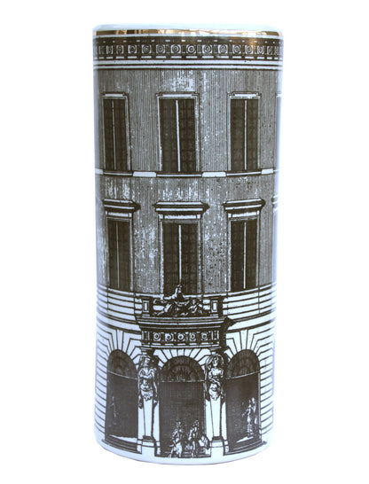 Ceramic Umbrella Stand, Monochrome Building Design