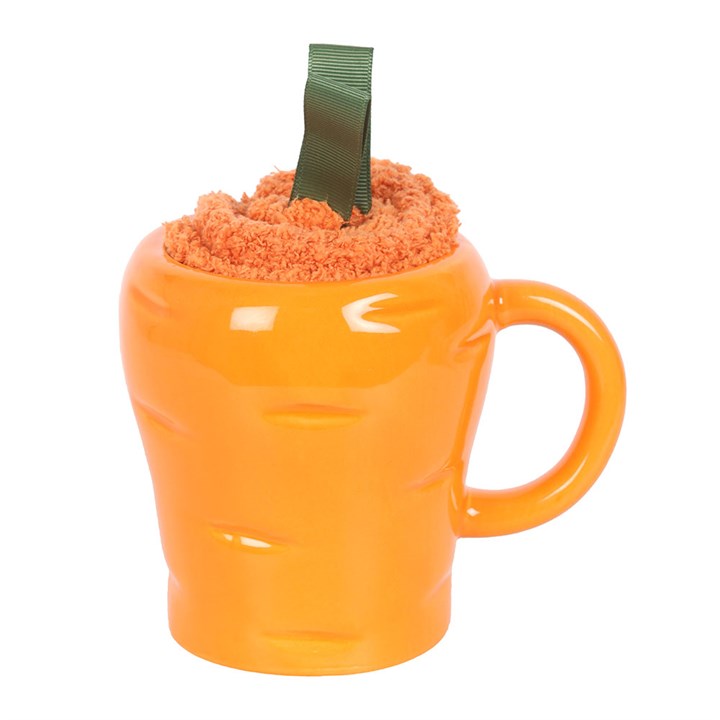 Carrot Shaped Mug and Socks Set 12.8cm
