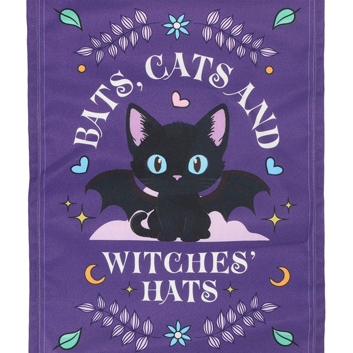 Bats, Cats and Witches Hats Fabric Wall Hanging