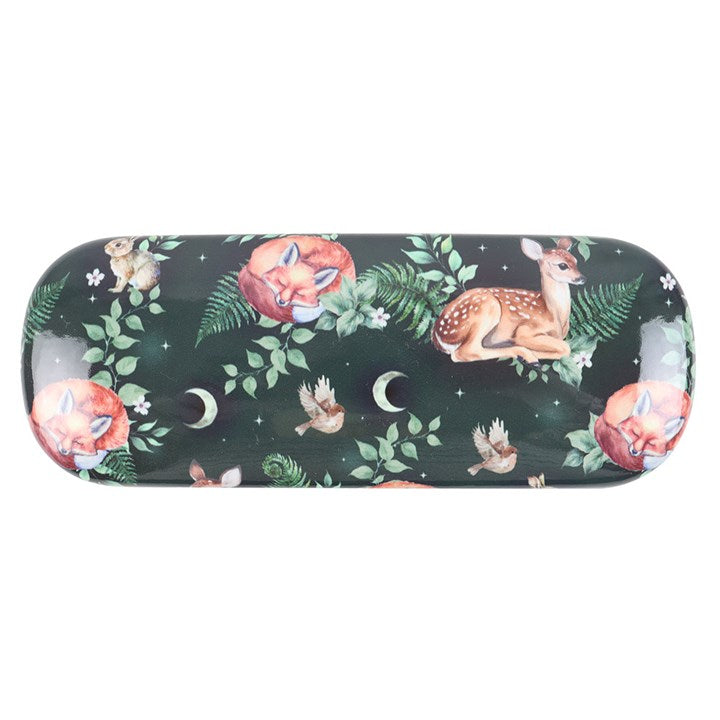 Fawn and Friends Forest Print Glasses Case 16cm x 6cm