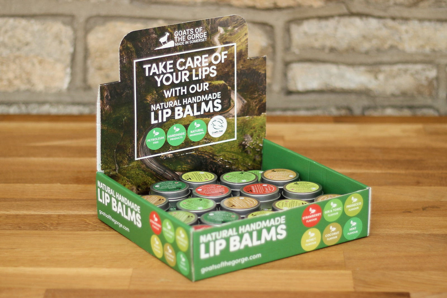 Display Box of 30 Lip Balms 6x5