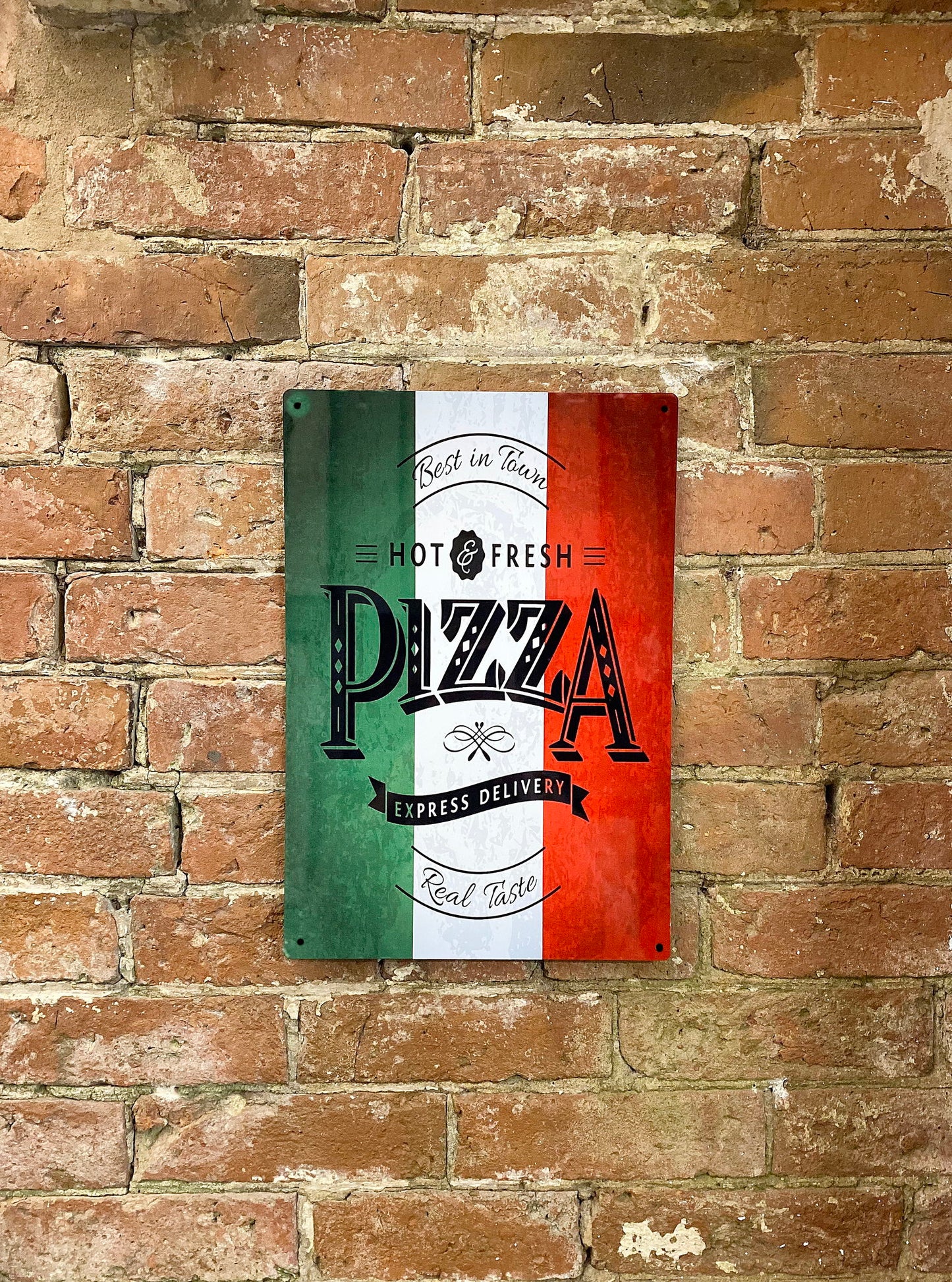 Metal Wall Sign - Pizza Italy