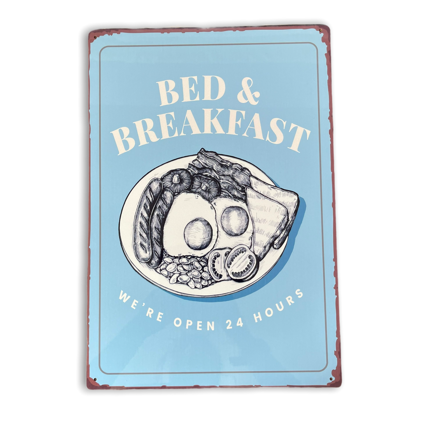 Vintage Metal Sign - Bed And Breakfast Sign