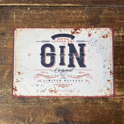 Vintage Metal Sign - Retro Advertising London Dry Gin