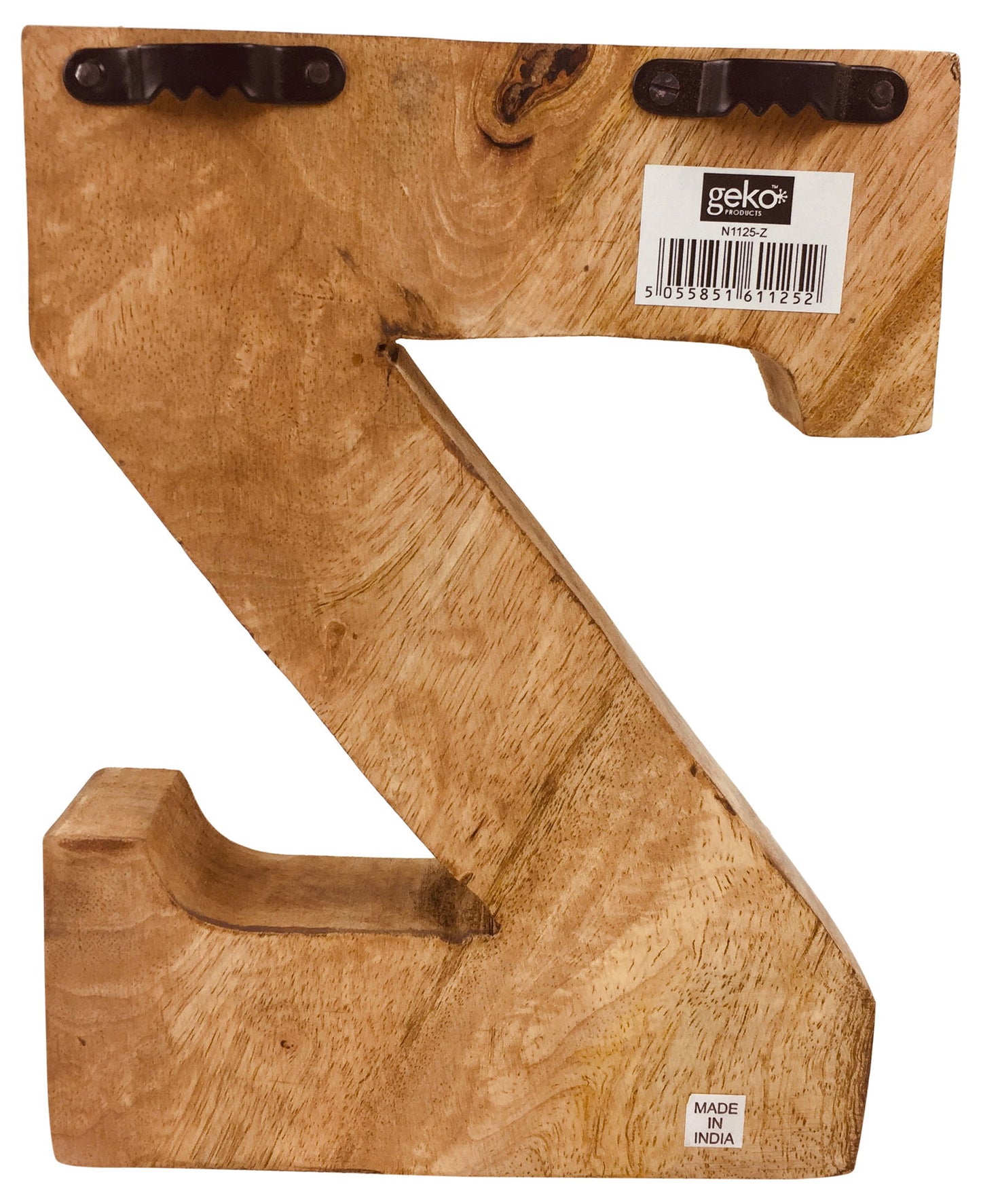 Hand Carved Wooden Embossed Letter Z