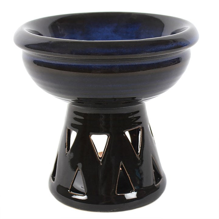 Deep Bowl Blue Oil Burner and Wax Warmer 14cm
