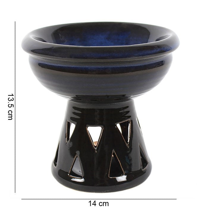 Deep Bowl Blue Oil Burner and Wax Warmer 14cm