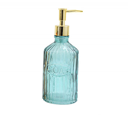 Blue Glass Soap Dispenser