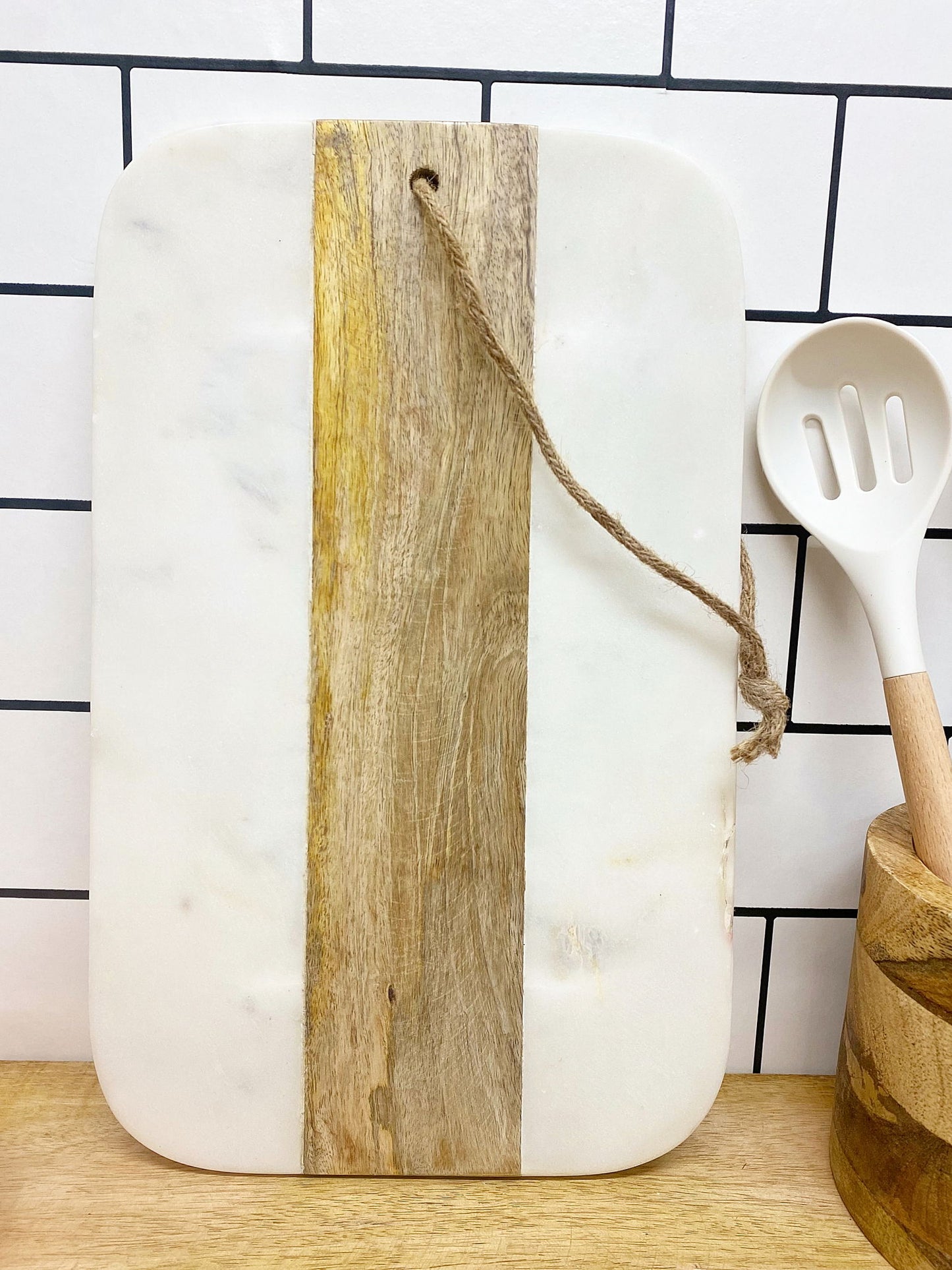 Wood and Marble Large Chopping Board