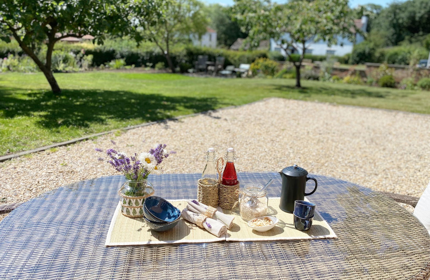 Set of Four Woven Grass Place Mats