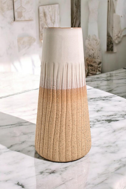 Glazed White Vase 27.5cm