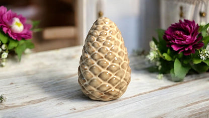 Ceramic Pinecone Ornament 11cm