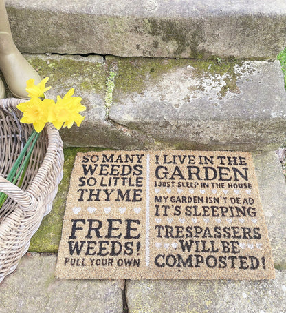 Free Weeds Potting Shed Doormat