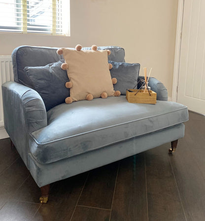 Beige Square Pompom Cushion