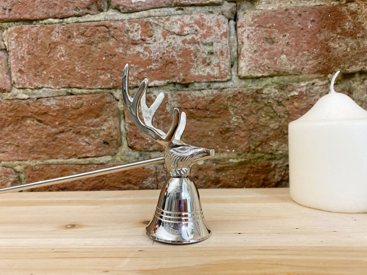 Silver Stag Candle Snuffer 29cm